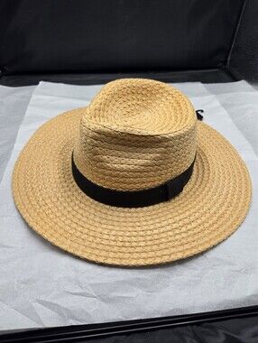Sonoma Straw Floppy Fedora Hat NWT